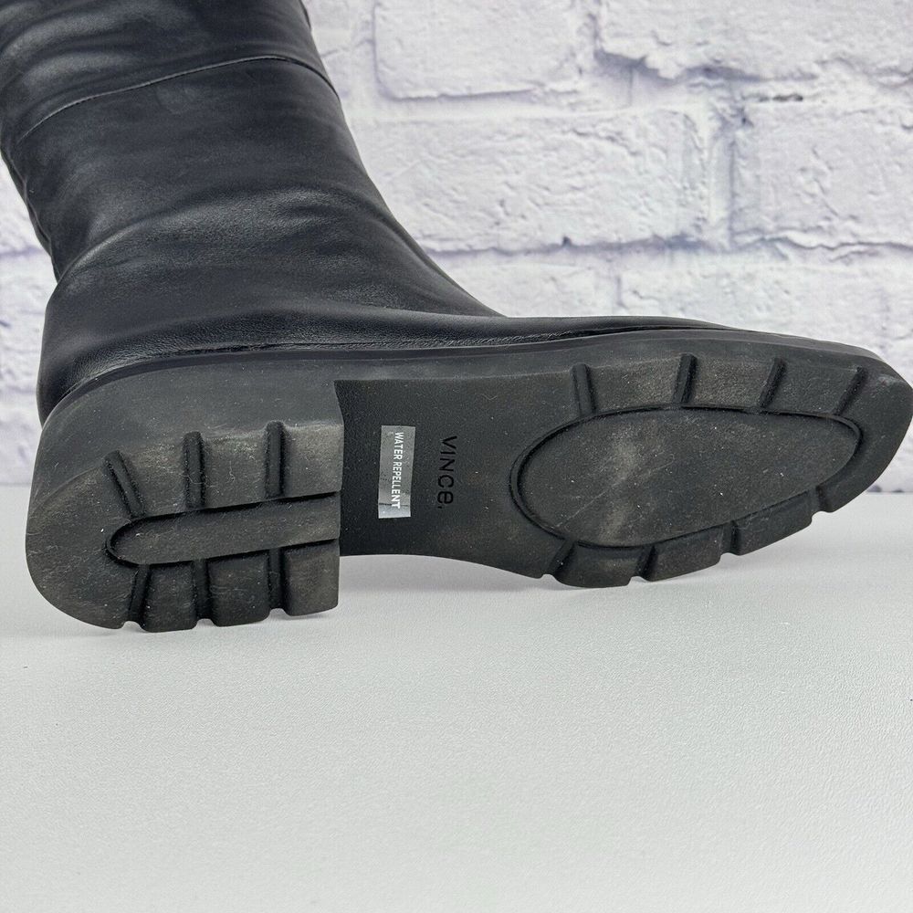 AMPUTEE ONE 1 SINGLE RIGHT Vince Rune Water Repellant Black Leather Knee Boot 9 - Picture 10 of 14